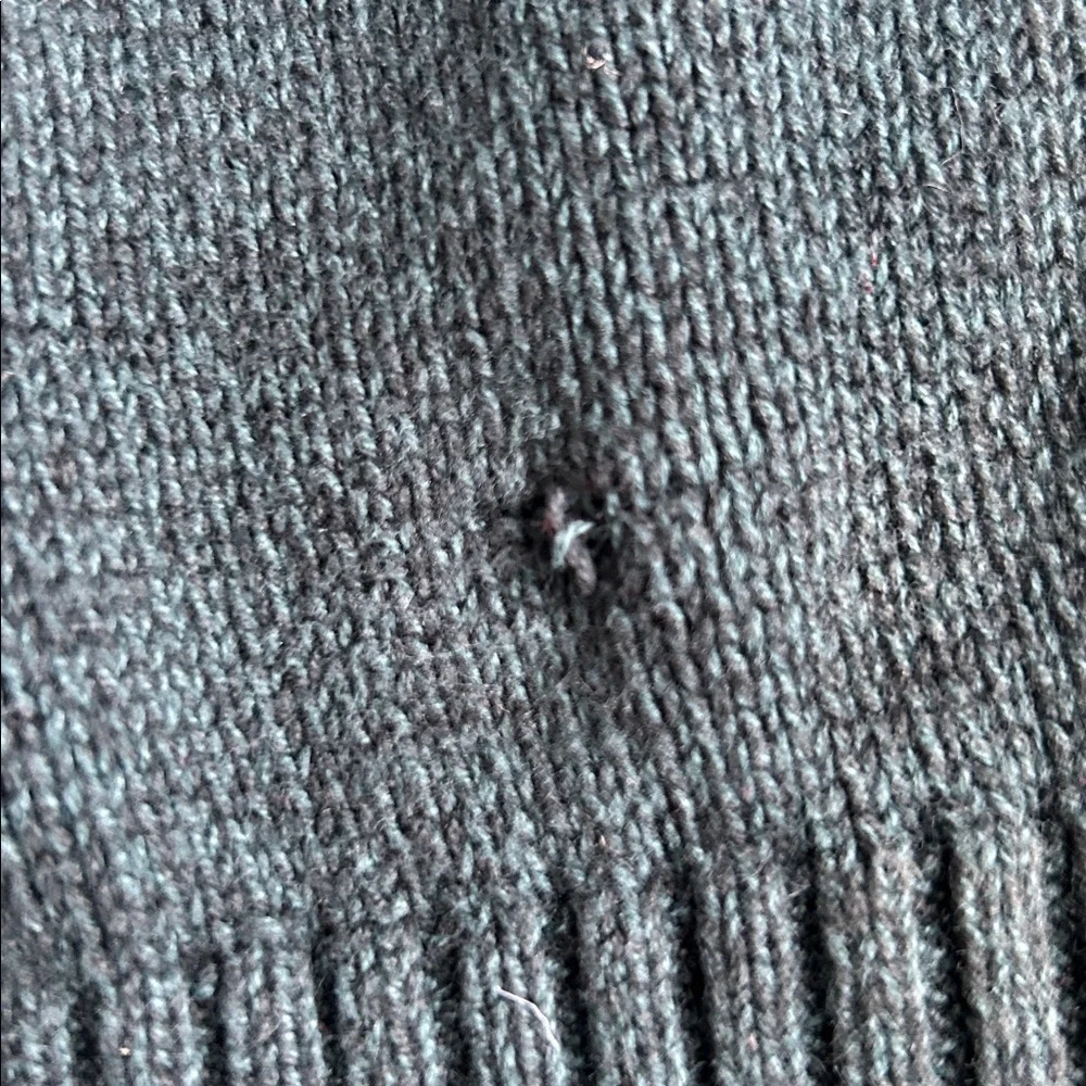 Geoffrey Beene Vintage cable knit pattern sweater in dark green size large - Picture 7 of 7